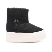 Rick Owens Quiltade Slip-On Flatform Skor Black, Dam