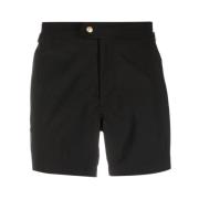 Tom Ford Svarta Badshorts med Sidospänne Black, Herr