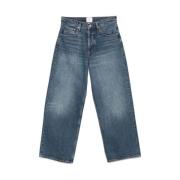 Anine Bing Blå Wide Leg Denim Jeans Blue, Dam