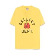 Gallery Dept. T-shirt med Grafiskt Tryck och Crew Neck Yellow, Herr