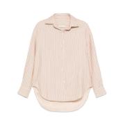 Faithfull the brand Beige Button-Up Skjorta Beige, Dam