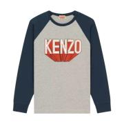 Kenzo Bomull Logo T-shirt Gray, Herr