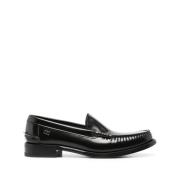 Casadei Svarta Läder Slip-On Skor Black, Dam