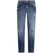 Dolce & Gabbana Indigo Blå Klassiska Fem-Fickor Jeans Blue, Herr