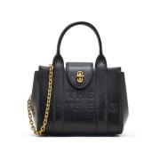 Marc Jacobs Svart Nappa Läder Twist-Lock Handväska Black, Dam