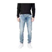 Calvin Klein Jeans Tapered Cotton-Blend Jeans Blue, Herr