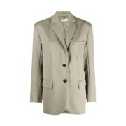 Anine Bing Khaki Green Wool Oversize Blazer Green, Dam