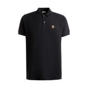 Bally Svart Pikétröja med Logopatch Black, Herr