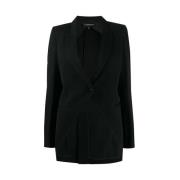 Ann Demeulemeester Svart Cavalier Blazer Black, Dam