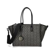 Emporio Armani Jacquard Logo Motif Handväska Black, Dam