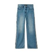 Purple Brand Indigo Denim Wide Leg Jeans Blue, Dam