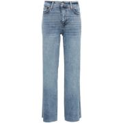 Frame Indigo Blå Klassiska Fem-Fickor Jeans Blue, Dam