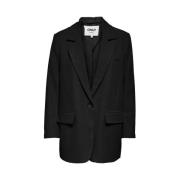 Only Svart Polyester Blazer Höst/Vinter Kollektion Black, Dam