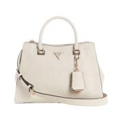 Guess Konvertibel Crossbody-väska Deesa Logo White, Dam