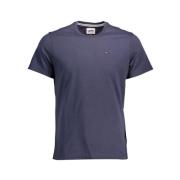 Tommy Hilfiger Blå Bomull Broderad Logotyp T-shirt Blue, Herr