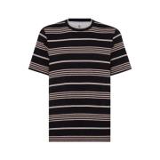 Brunello Cucinelli Randig Bomull T-shirt Multicolor, Dam