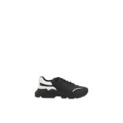 Dolce & Gabbana Perforerade lädersneakers med strukturerad sula Black,...