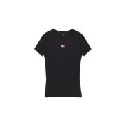 Tommy Jeans Återvunnen bomull dam t-shirt vår/sommar Black, Dam