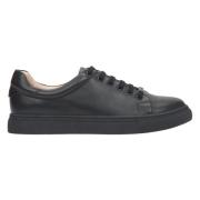 Estro Kvinnors Svarta Läder Låga Sneakers Er00116627 Black, Dam