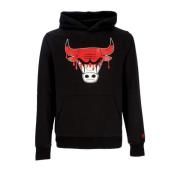 New Era Chicago Bulls Lättvikts huvtröja Svart/Röd Black, Herr