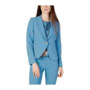 Rinascimento Turkos Polyester Dam Blazer Kollektion Blue, Dam