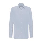 Kiton Elegant Randig Bomullsskjorta Blue, Herr