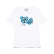 Iceberg Vit Logo Print Crew Neck T-shirt White, Herr