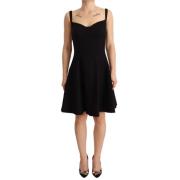 Dolce & Gabbana Elegant A-linje Svart Klänning Black, Dam