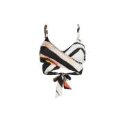 Roberto Cavalli Zebra Wrap Bikini Top V-ringning Multicolor, Dam