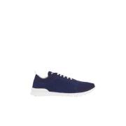 Kiton Marinblå Stickade Sneakers Blue, Herr