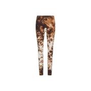 Roberto Cavalli Appaloosa Print Leggings Hög midja Figursydd Brown, Da...