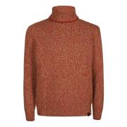 Fay Stilren Turtle Neck Sweater Red, Herr