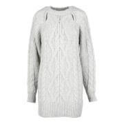 Isabel Marant Alpacka Blandning Stickad Klänning Gray, Dam