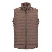 Boggi Milano Gilet I Tekniskt Tyg Med Gäsdun Brown, Herr