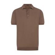 Kiton Mjuk egyptisk bomullspolo Brown, Herr