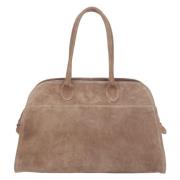 Estro Beige Satchel Handväska för kvinnor tillverkad av Premium Italie...