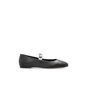 Casadei Läder balettlägenheter Black, Dam