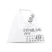 MM6 Maison Margiela Vit Topp Handtag Väska med Ficka White, Dam