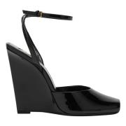 Saint Laurent Låg Sandal Orhand Black, Dam