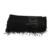 Desigual Svart Poncho med Kontrastdetaljer Black, Dam