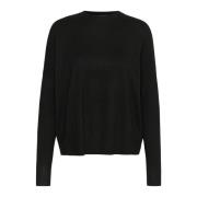 InWear Svart Stickad Pullover Tröja Black, Dam