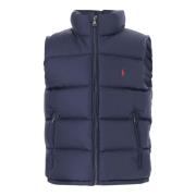 Polo Ralph Lauren Blå Nylon Vadderad Gilet med Logo Blue, Herr