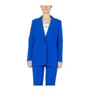 Only Blå Polyester Blazer Vår/Sommar Kollektion Blue, Dam