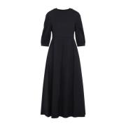 Max Mara Elegant Svart Klänning med Långärmad Black, Dam