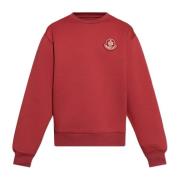 Moncler Sweatshirt med logotyp Red, Herr