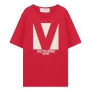 Valentino Garavani Kortärmad rund hals T-shirt Red, Herr