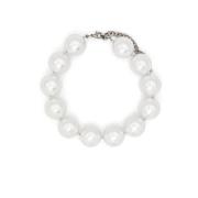 Alessandra Rich Elegant Pärlhalsband Smycken White, Dam