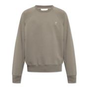 Ami Paris Sweatshirt med logotyp Green, Herr