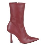 Gia Borghini Bordeaux Ankelboots Elegant Stil Red, Dam