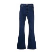 Ernest W. Baker Mörkblå Flare Jeans Blue, Herr